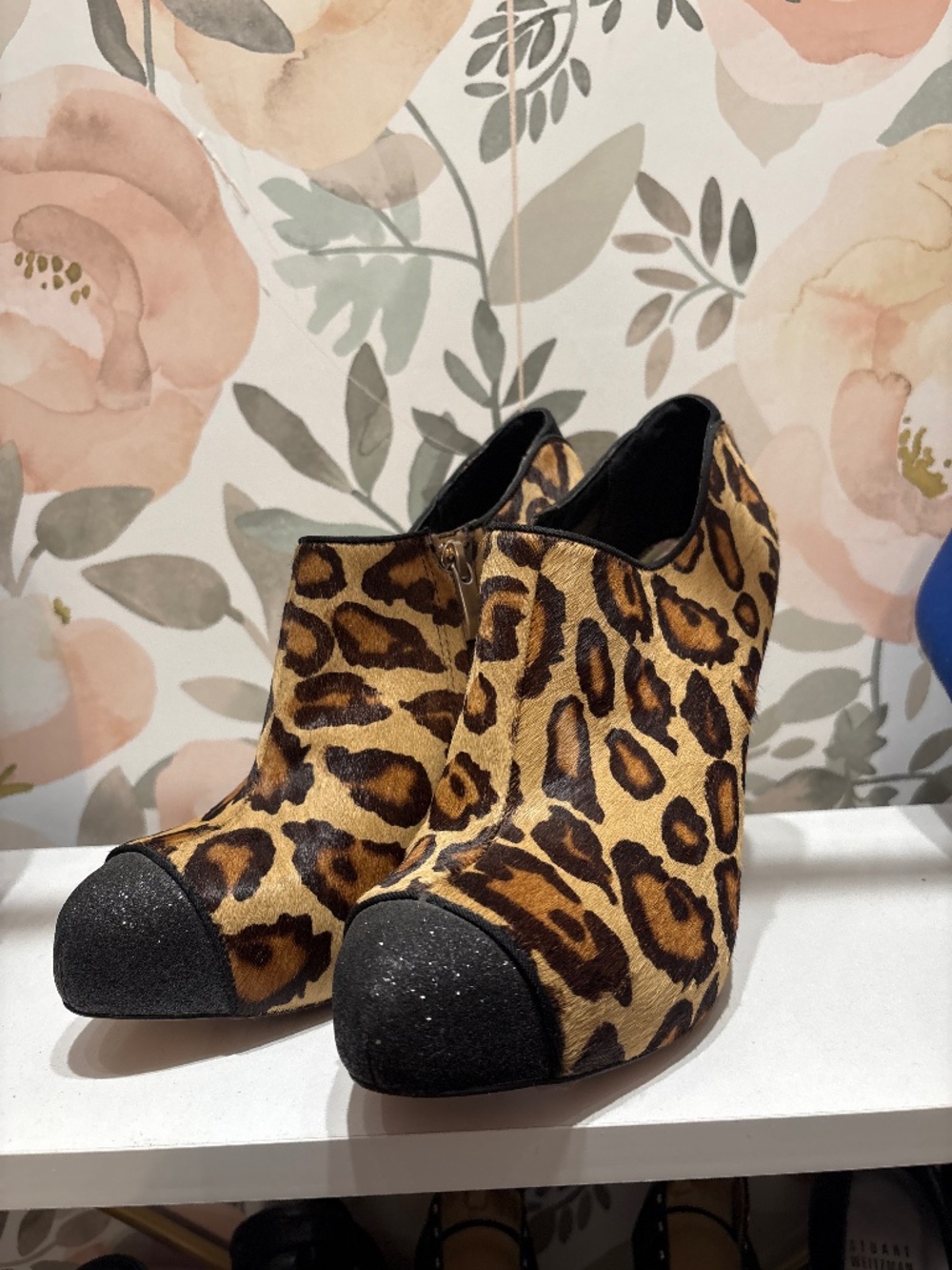 Sam Edelman animal print booties